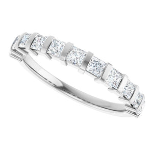 14K Rose Gold Asscher-Cut Diamond Anniversary Ring with 5/8 CTW Natural Diamonds