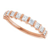 14K Rose Gold 5/8 CTW Asscher-Cut Diamond Anniversary Ring