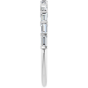 14K Rose Gold Asscher-Cut Diamond Anniversary Ring with 5/8 CTW Natural Diamonds