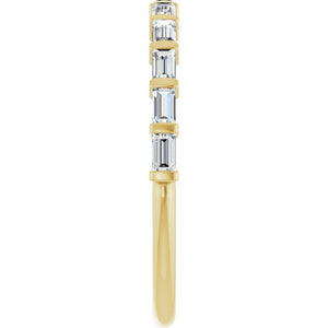 14K Rose Gold Asscher-Cut Diamond Anniversary Ring with 5/8 CTW Natural Diamonds