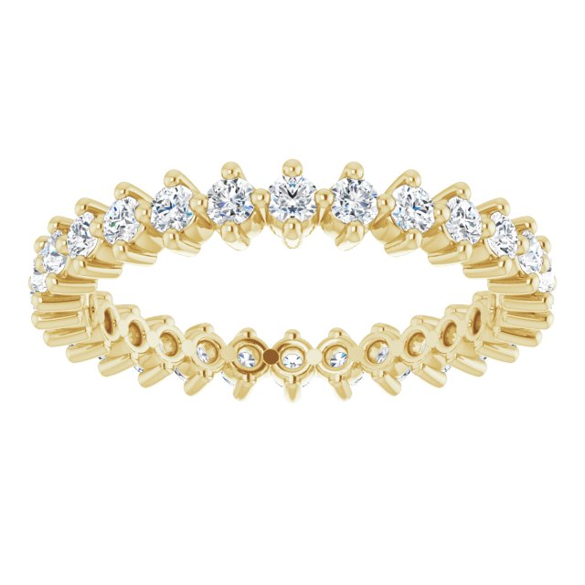 14K Gold Natural Diamond Eternity Band - Options Available