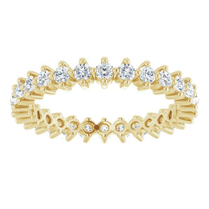 14K Gold Natural Diamond Eternity Band - Options Available