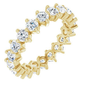14K Gold Natural Diamond Eternity Band - Options Available
