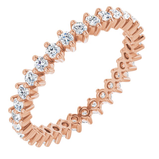 14K Gold Natural Diamond Eternity Band - Options Available
