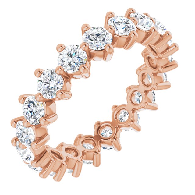 14K Gold Natural Diamond Eternity Band - Options Available