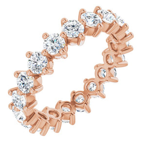 14K Gold Natural Diamond Eternity Band - Options Available