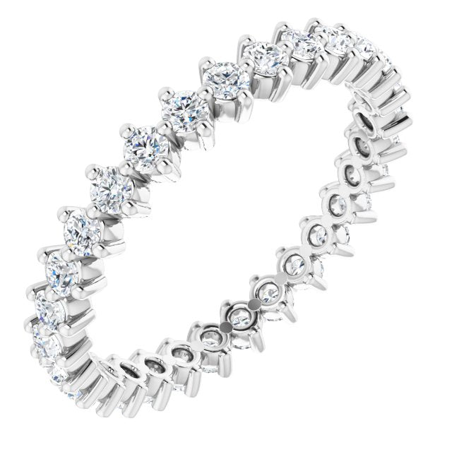 14K Gold Natural Diamond Eternity Band - Options Available