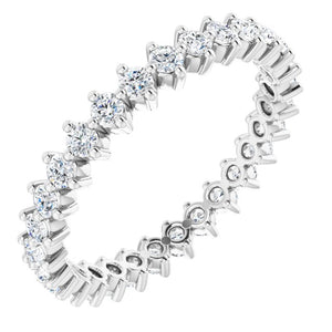 14K Gold Natural Diamond Eternity Band - Options Available