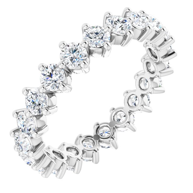 14K Gold Natural Diamond Eternity Band - Options Available
