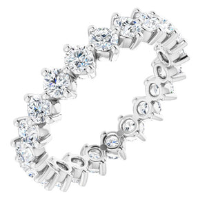 14K Gold Natural Diamond Eternity Band - Options Available