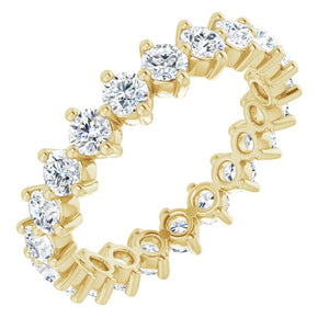 14K Gold Natural Diamond Eternity Band - Options Available