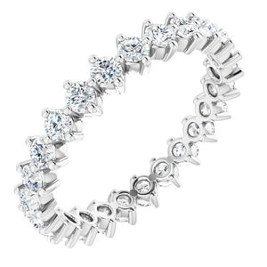 14K Gold Natural Diamond Eternity Band - Options Available