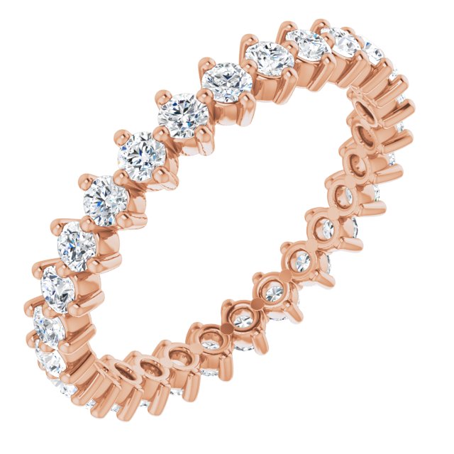 14K Gold Natural Diamond Eternity Band - Options Available