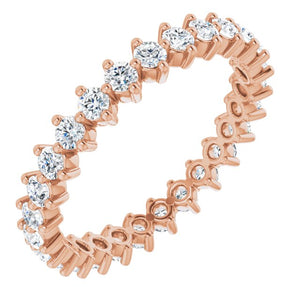 14K Gold Natural Diamond Eternity Band - Options Available