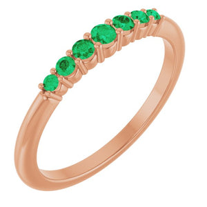 14K Gold Natural Diamond Stackable Ring