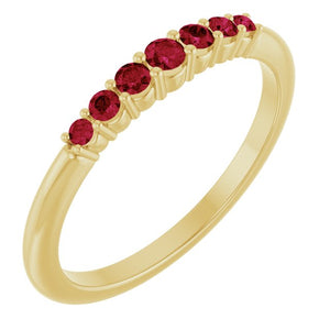 14K Gold Natural Diamond Stackable Ring