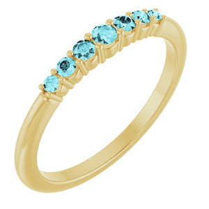 14K Gold Natural Diamond Stackable Ring