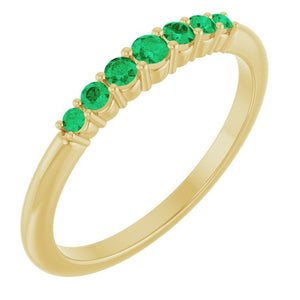 14K Gold Natural Diamond Stackable Ring