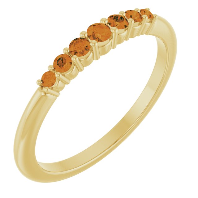 14K Gold Natural Diamond Stackable Ring