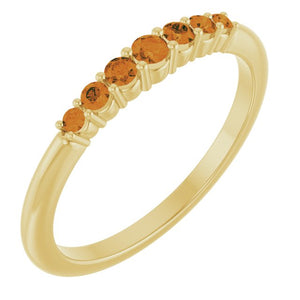 14K Gold Natural Diamond Stackable Ring