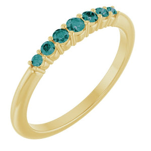 14K Gold Natural Diamond Stackable Ring