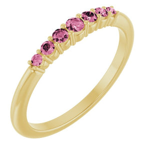 14K Gold Natural Diamond Stackable Ring