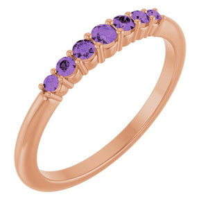 14K Gold Natural Diamond Stackable Ring