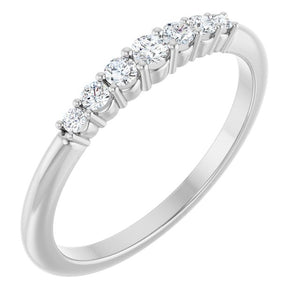1/6 CTW Natural Diamond Stackable Ring in 14K Gold, Silver & Platinum