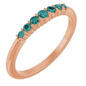 14K Gold Natural Diamond Stackable Ring
