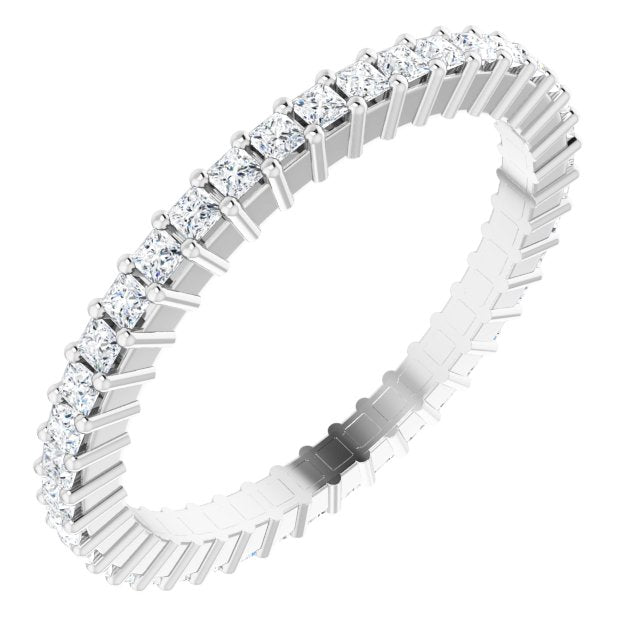 14K Gold & Platinum Natural Diamond Eternity Band - Options Available
