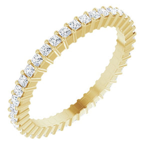 14K Gold & Platinum Natural Diamond Eternity Band - Options Available