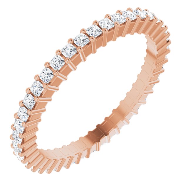 14K Gold & Platinum Natural Diamond Eternity Band - Options Available