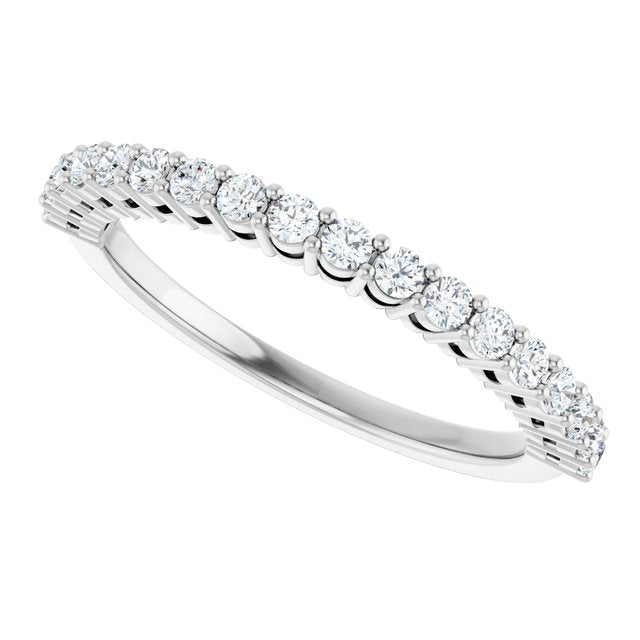 Elegant 14K White Gold 1/4 CTW Natural Diamond Wedding Ring