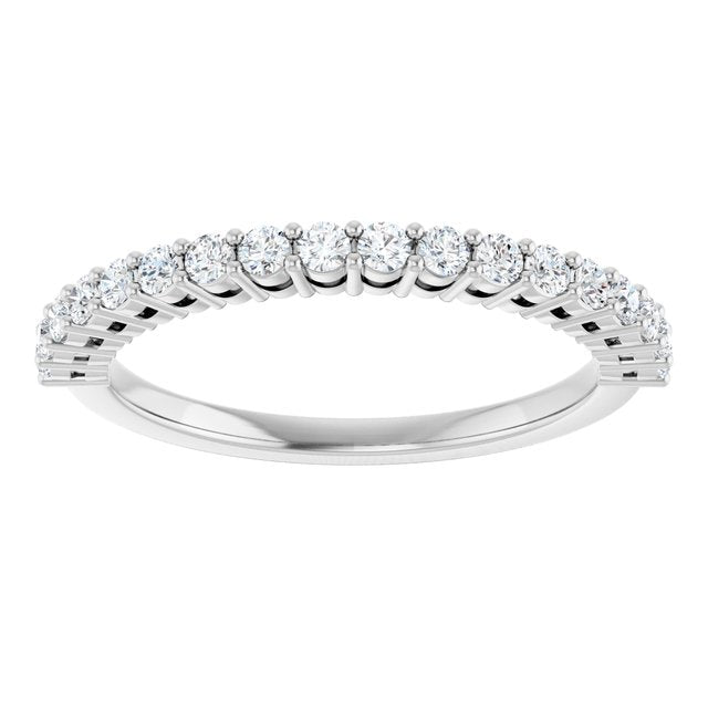 Elegant 14K White Gold 1/4 CTW Natural Diamond Wedding Ring