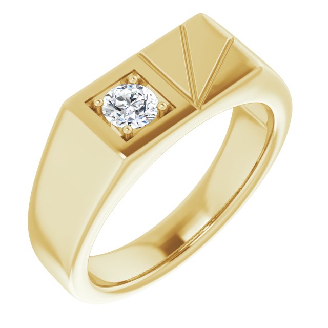 14K Gold Natural Diamond Ring