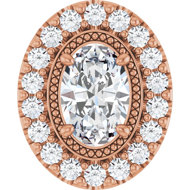 14K Gold Natural Diamond Pendant