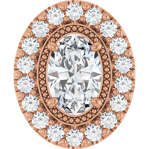 14K Gold Natural Diamond Pendant