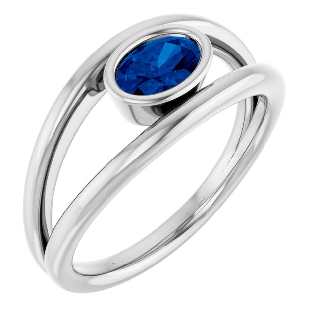 14K Gold & Platinum Natural Blue Sapphire Ring - Options Available