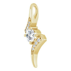 Elegant 14K White Gold 1/3 CTW Round Natural Diamond Pendant