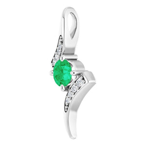 Elegant 14K White Gold 1/3 CTW Round Natural Diamond Pendant