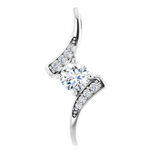 Elegant 14K White Gold 1/3 CTW Round Natural Diamond Pendant