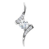 14K White 1/3 CTW Natural Diamond Pendant