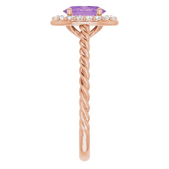 Platinum Natural Pink Morganite & 1/6 CTW Natural Diamond Ring