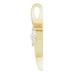 Elegant 14K White Gold 1/3 CTW Round Natural Diamond Pendant