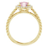 Platinum Natural Pink Morganite & 1/6 CTW Natural Diamond Ring