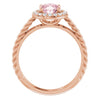 Platinum Natural Pink Morganite & 1/6 CTW Natural Diamond Ring