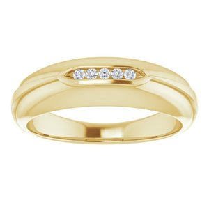 Exquisite 14K White Gold Natural Diamond Ring with 1/6 Carat Weight