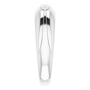 Exquisite 14K White Gold Natural Diamond Ring with 1/6 Carat Weight