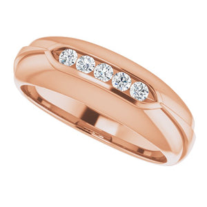 Exquisite 14K White Gold Natural Diamond Ring with 1/6 Carat Weight