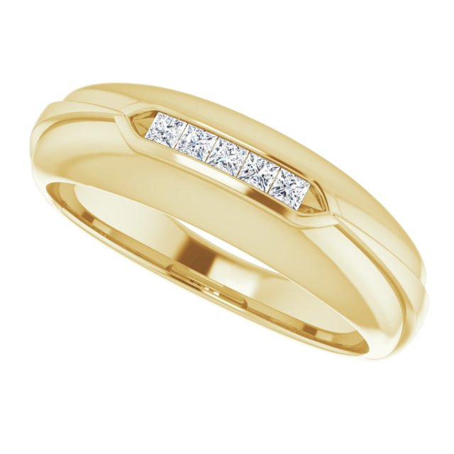 14K White 1/6 CTW Natural Diamond Ring